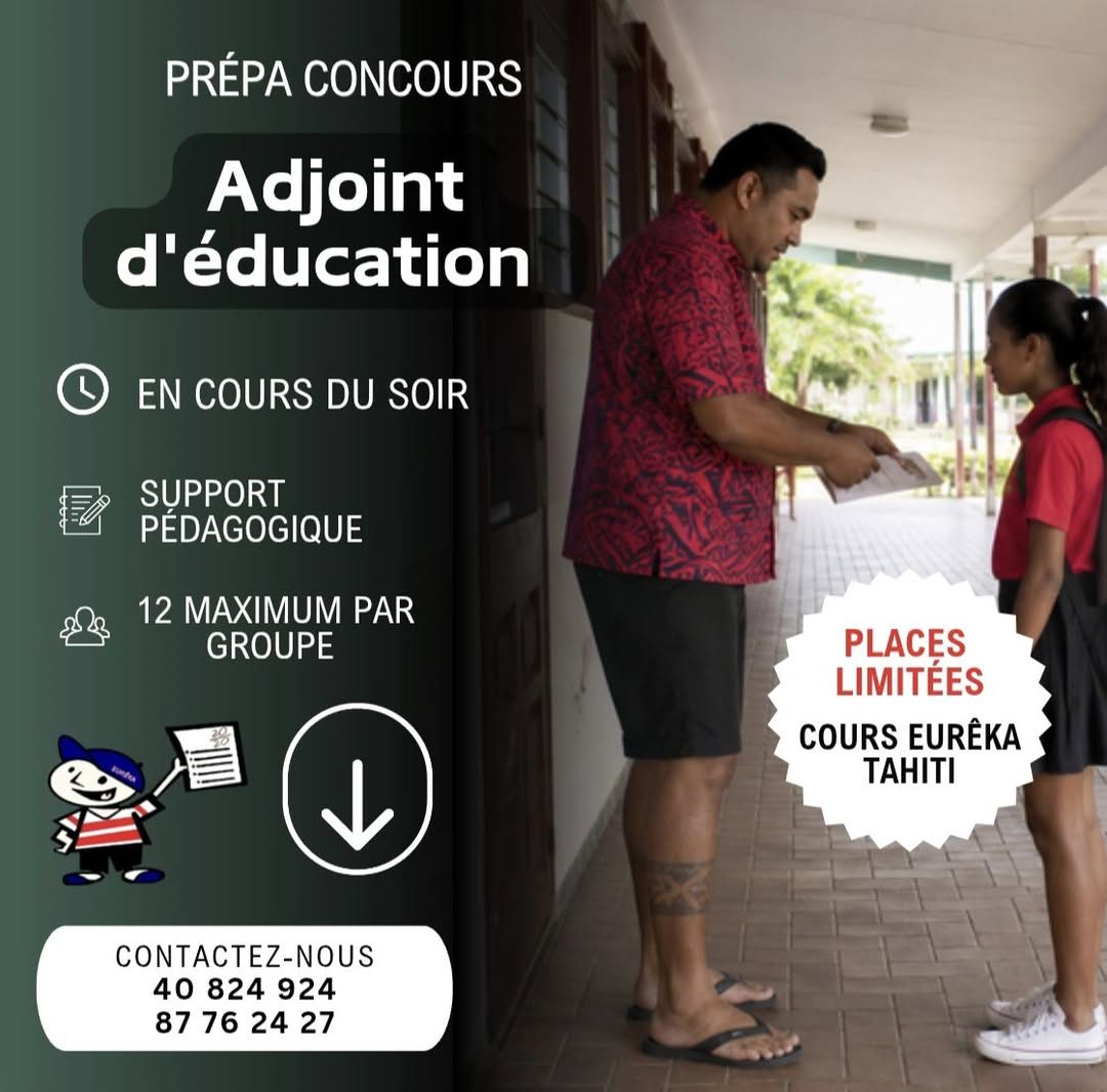 Affiche de la prépa concours Adjoint d'éducation, cours du soir, 12 par groupe