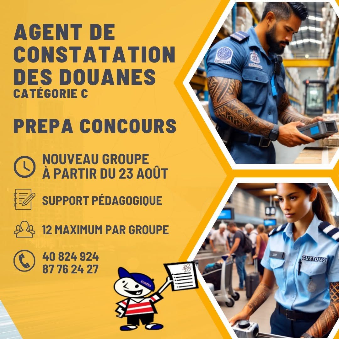 Affiche de la prépa concours Agent de constatation des douanes, catégorie C